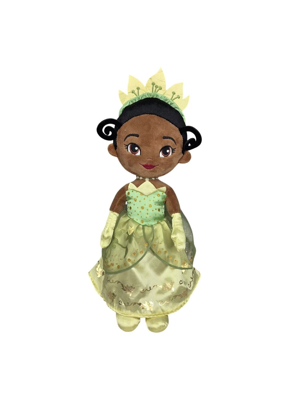 DISNEY PRINCESS SIGNITURE COLLECTION TIANA PLUSH – 12" – GREEN GOWN – SOFT DOLL